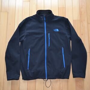 North Face Shell Jacket Black Blue Size Large